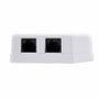 Nanocable Roseta de Superficie RJ45 Cat.6 UTP 2 Tomas Blanco